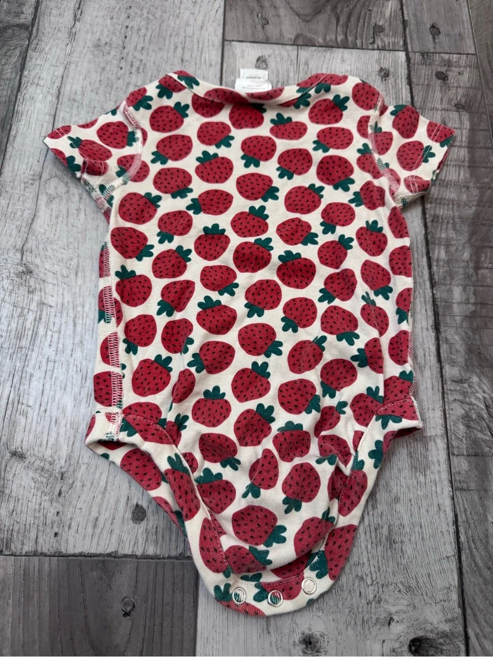 Hanna Andersson Short Sleeve Bodysuit 79 Cm 6-12 Months Multi Strawberries